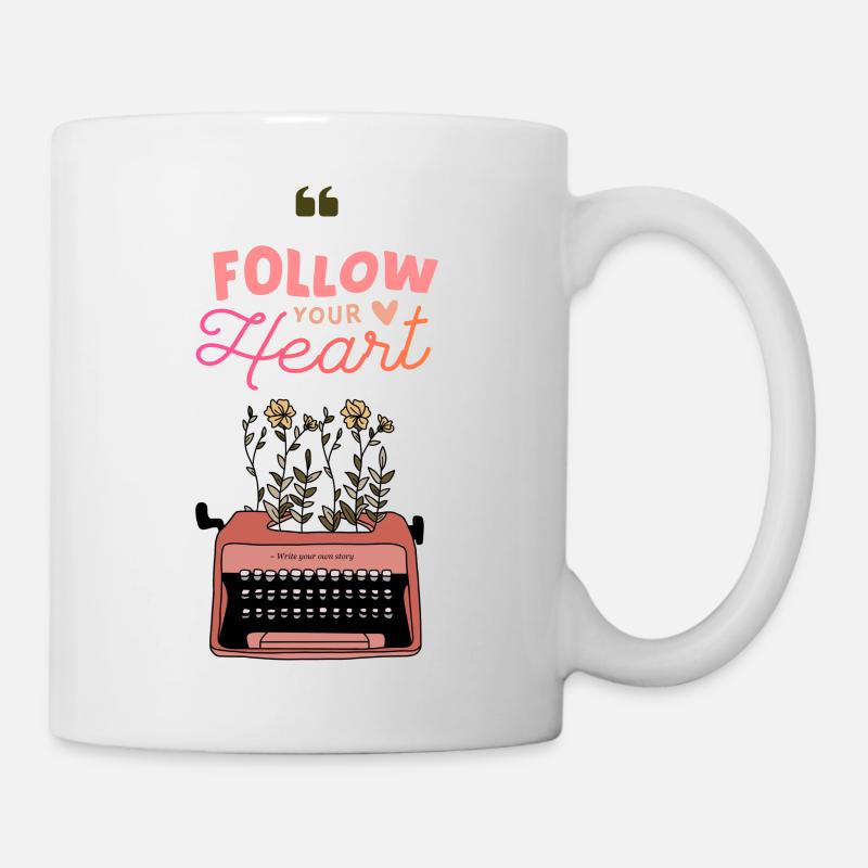 Auteur Écrivain Machine à écrire - Mug blanc - blanc