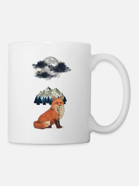 Fuchs Füchse Wald Natur Gebirge Berge - Tasse - Weiß