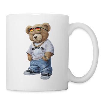 Teddybär Deutschland Fan Deutschlandfan Trikot - Tasse - Weiß - Rechts