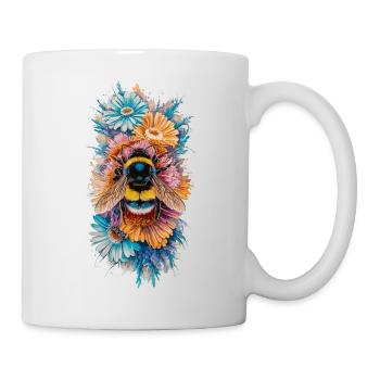 Bienen Blumen Bestäuben - Tasse - Weiß - Rechts