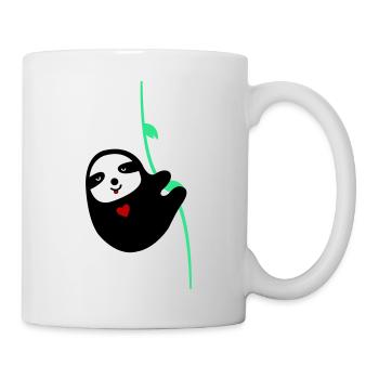 Paresseux amoureux - Mug blanc - blanc - Droite