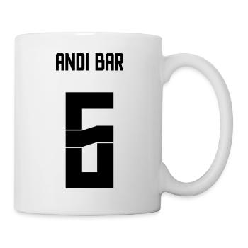 Deutschland Trikot - Andi Bar - Tasse - Weiß - Rechts
