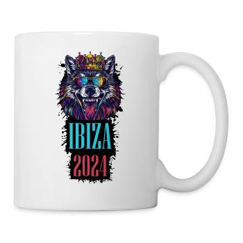Ibiza 2024 Urlaub Wolf - Tasse - Weiß - Rechts