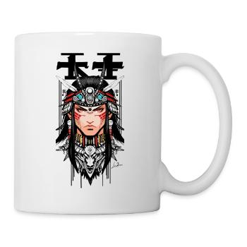 Indischer Samurai Japaner Mann - Tasse - Weiß - Rechts