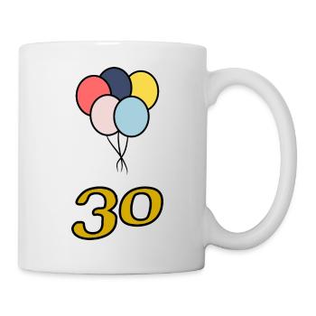 30. 30 YEARS. 30th ANNIVERSARY. 30 YEARS ANNIVERSARY. - Mug - white - Right