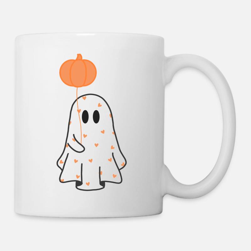 Mignon coeur fantôme - Mug blanc - blanc