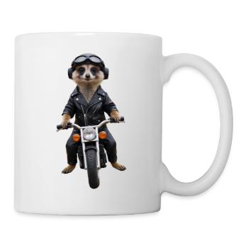 Suricate motard - Mug blanc - blanc - Droite