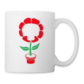 Evil Halloween Flower Skull Skull Horror Pot - Mug - white - Right