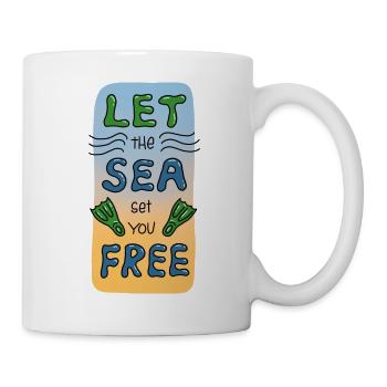 Laisse la mer te libérer - Mug blanc - blanc - Droite