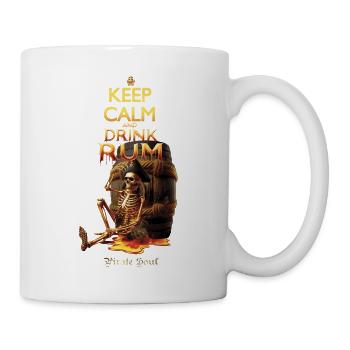 keepcalm DRINK RUM - Mug blanc - blanc - Droite