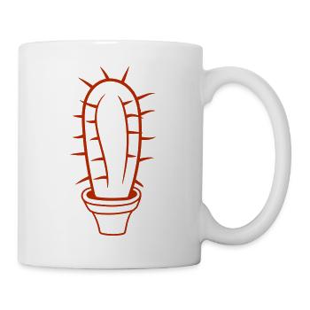 Small Cactus Spines Desert Cacti Flower Pot - Mug - white - Right