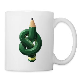 Bleistift mit Knoten - Tasse - Weiß - Rechts