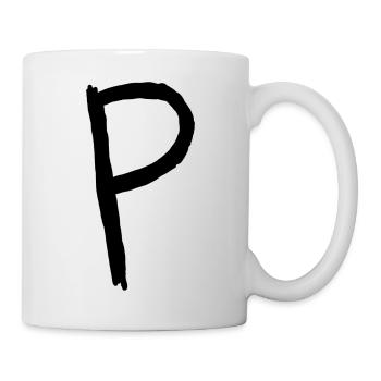 Buchstaben P - Tasse - Weiß - Rechts