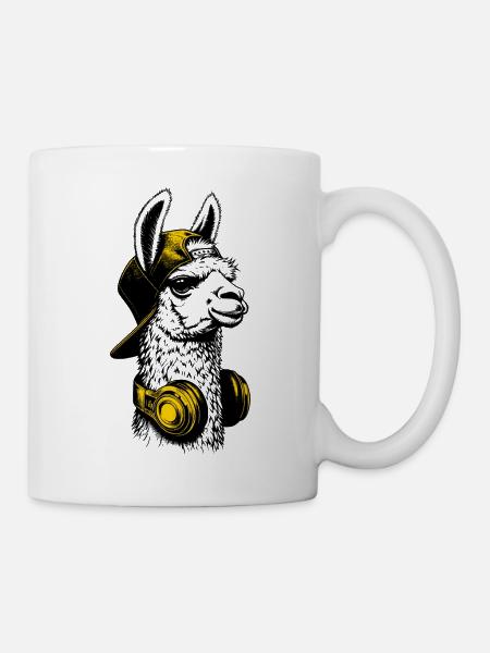 Streamer Gamer Lama - Tasse - Weiß