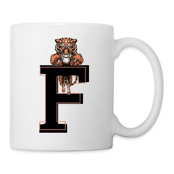 Buchstabe f tiger - Geschenkidee - Tasse - Weiß - Rechts