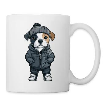 American Staffordshire Terrier Dog Cartoon - Mug - white - Right