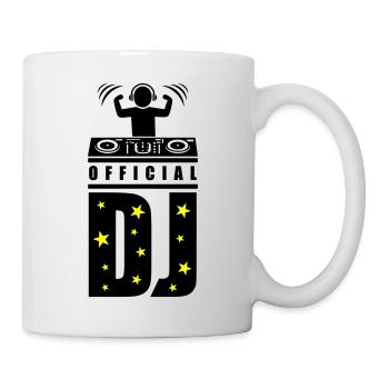 DJ Turntables Disc Jockey Party - Tasse - Weiß - Rechts