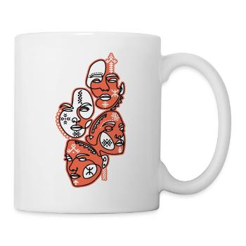 AMAZIGH TATTOO GESICHT UND MIT KABYLE SCHMUCK - Tasse - Weiß - Rechts