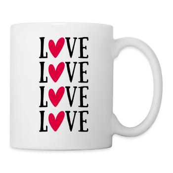 Liebe Liebe Liebe Liebe - Tasse - Weiß - Rechts