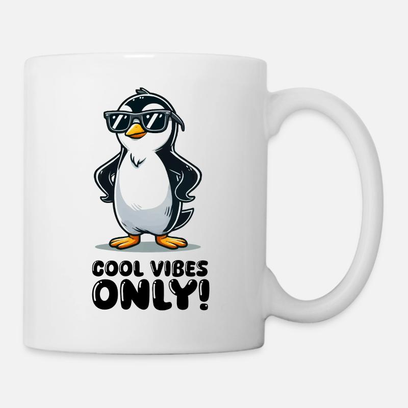pinguin comic cool - Tasse - Weiß