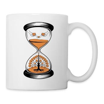 Time and Growth Hourglass – Love and Life Symbolis - Mug - white - Right