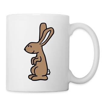 Hase Kaninchen Häschen Cartoon Kleintier niedlich - Tasse - Weiß - Rechts