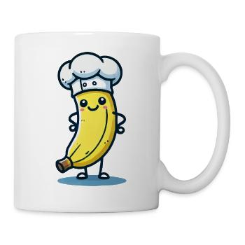 Banane Comic Cuisinier - Mug blanc - blanc - Droite