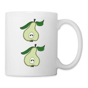 Pear half double - Mug - white - Right