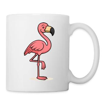 flamingo comic - Tasse - Weiß - Rechts