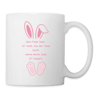 Wie der Hase läuft – oder auch nicht! - Tasse - Weiß - Rechts