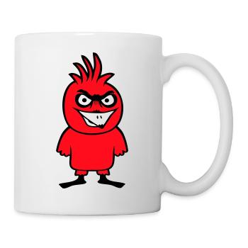 Parrot Bird Stares Nasty Aggressive Rage - Mug - white - Right
