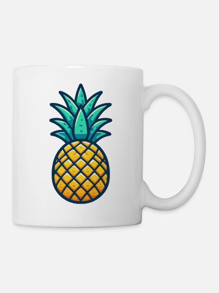 Ananas - Tasse - Weiß