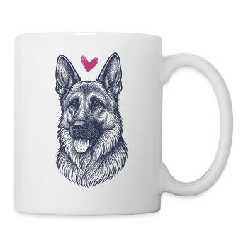 German Shepherd – Strong, Loyal & Vigilant - Mug - white - Right