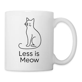 Less is Meow – Minimalist cat with style - Mug - white - Right