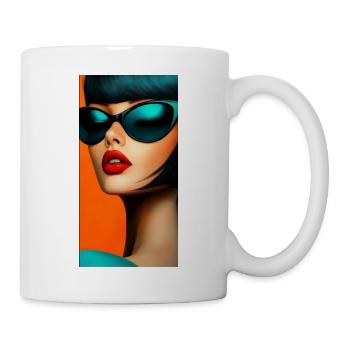 Futuristic Retro Glamour Look - Mug - white - Right