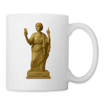 Statue de philosophe antique avec message - Mug blanc - blanc - Droite