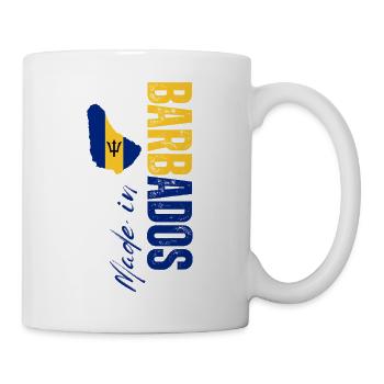 Hergestellt in Barbados, vertikales Design - Tasse - Weiß - Rechts