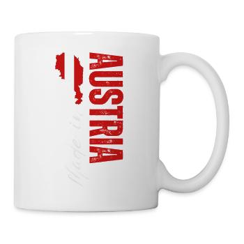 Fabriqué en Autriche, design vertical - Mug blanc - blanc - Droite