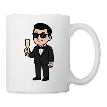 Bräutigam Hochzeit Comic - Tasse - Weiß - Rechts