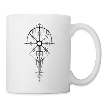 Nordisch Runenamulett Design - Tasse - Weiß - Rechts