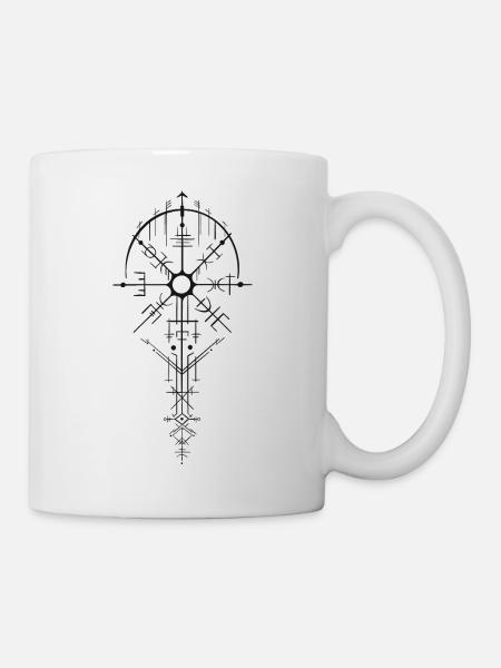 Nordic Rune Amulet Design - Mug - white