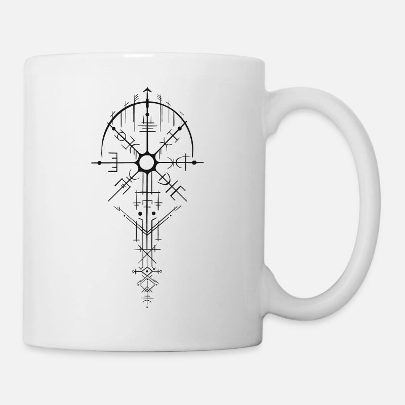 Nordisch Runenamulett Design - Tasse - Weiß