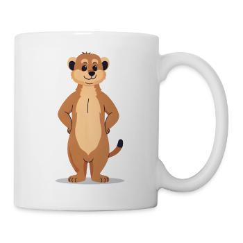 Suricate Funny Comic Animal Shirt - Mug blanc - blanc - Droite