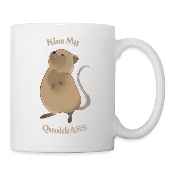 Kiss My QuokkASS – Funny Quokka Shirt - Mug - white - Right
