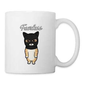 Furchtlose Banditenkatze - Tasse - Weiß - Rechts