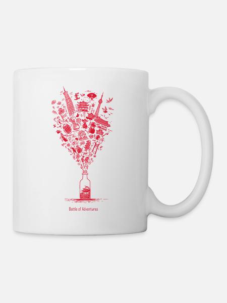 Bottle of Adventures - Tasse - Weiß