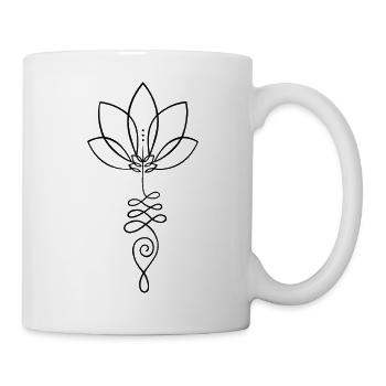 Yoga Lover Lotus Blume Spiritualität Meditation - Tasse - Weiß - Rechts