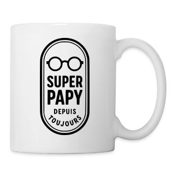 Super Papy depuis toujours - Mug blanc - blanc - Droite