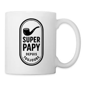 Super Papy depuis toujours - Mug blanc - blanc - Droite