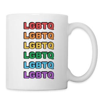 Regenbogen-LGBTQ - Tasse - Weiß - Rechts